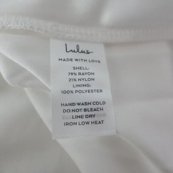 Lulus Womens Effortless Sweetness White Ruched Lace-Up Tiered Midi Dress Large - Picture 13 of 13